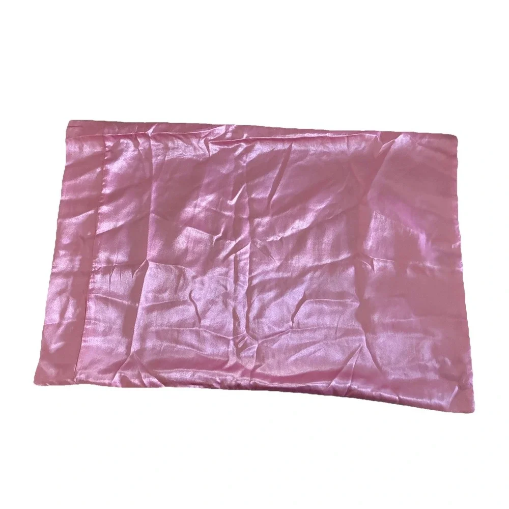 Sleeping Beauty Pillow Case Pink Satin Vtg‎